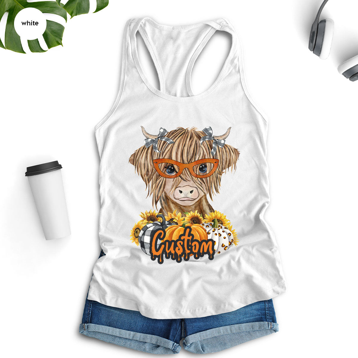 Custom Cow Shirt, Fall Graphic Tees, Personalized Farmer product image 175