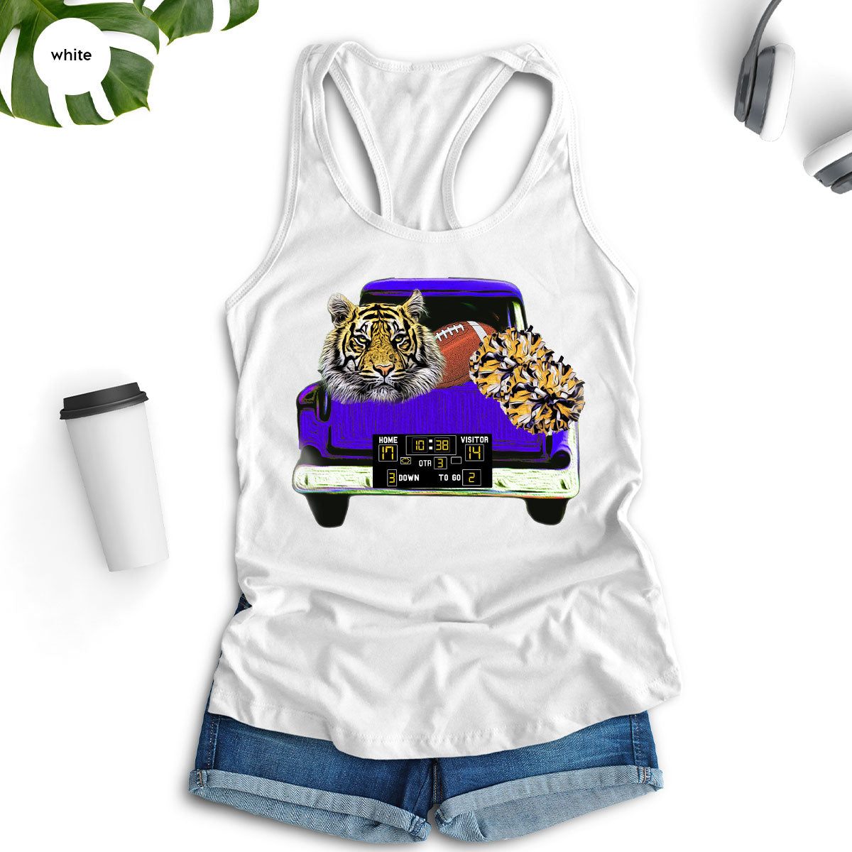 Football Truck Shirt, Tiger Graphic Tees, Mom TShirt, Gifts product image 152