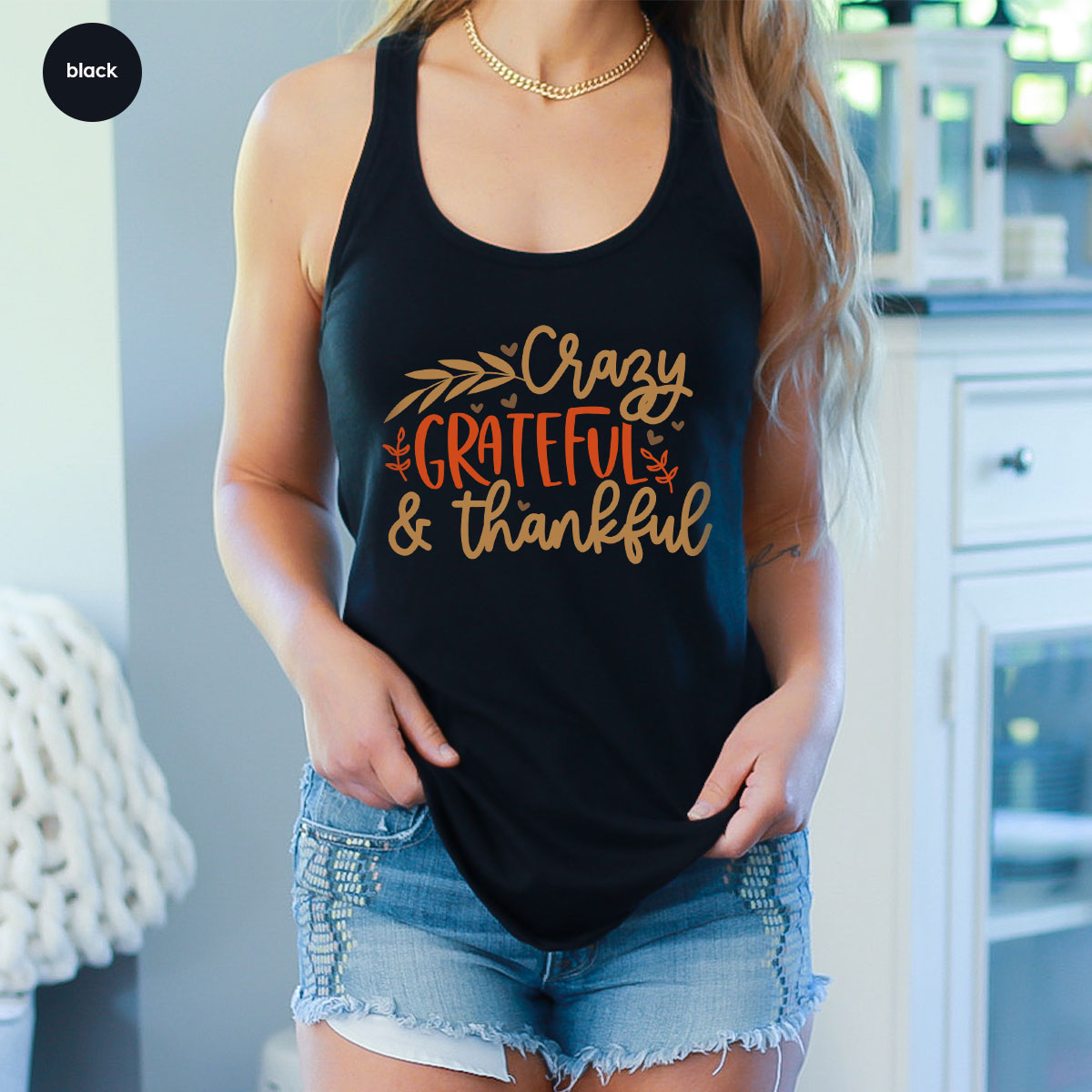 Funny Fall T Shirt, Gift for Her, Crazy Grateful Thankful product image 122