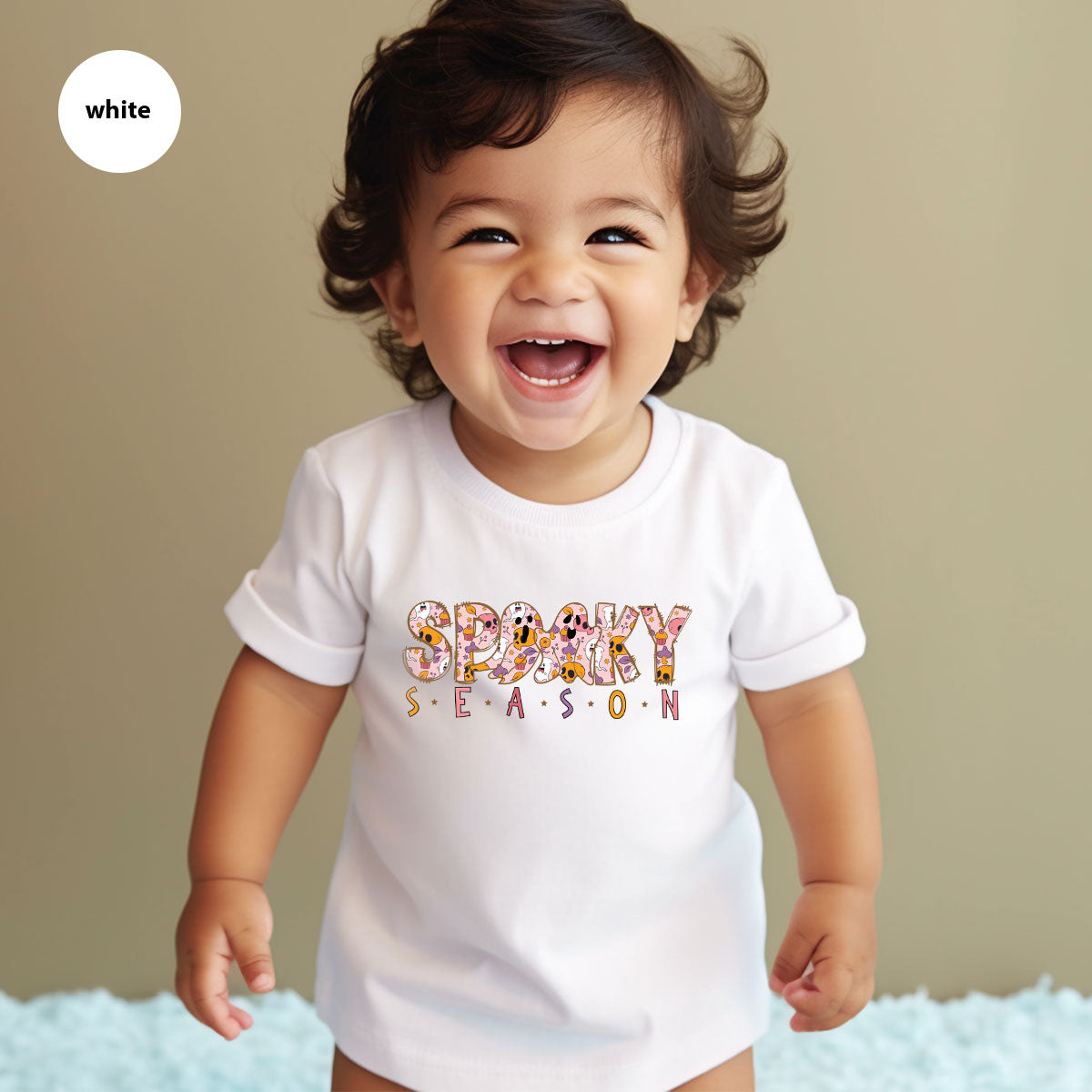 Ghost Graphic Tees, Cute Kid Halloween Shirt, Spooky product image 170
