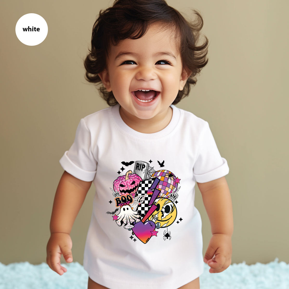 Retro Halloween Shirt, Spooky Pumpkin Cool Checkered Outfit product image 156