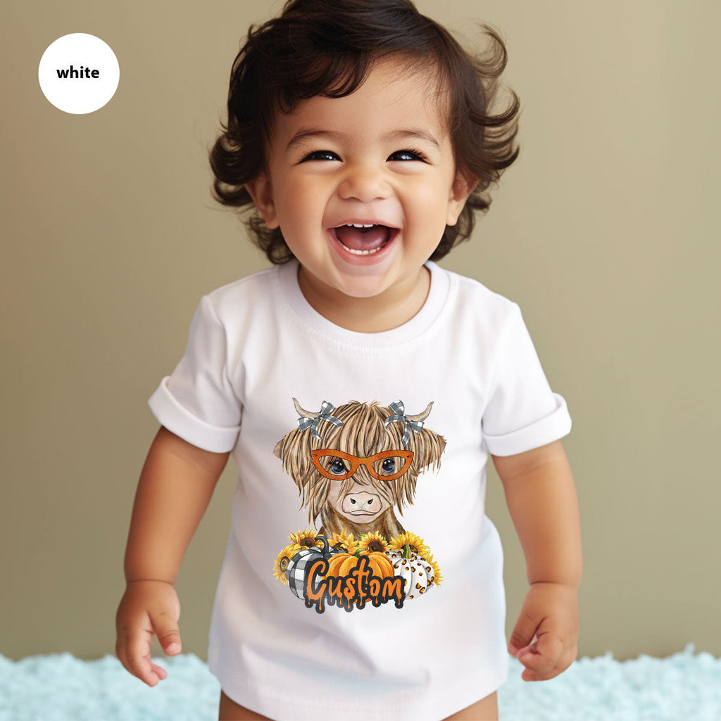 Custom Cow Shirt, Fall Graphic Tees, Personalized Farmer product image 156