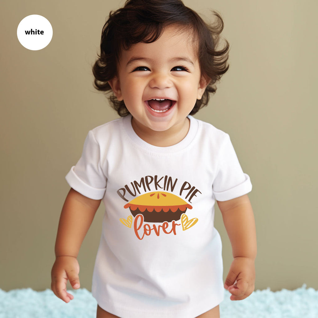 Kids Thanksgiving Shirts, Pumpkin Pie Graphic Tees, Gift product image 127
