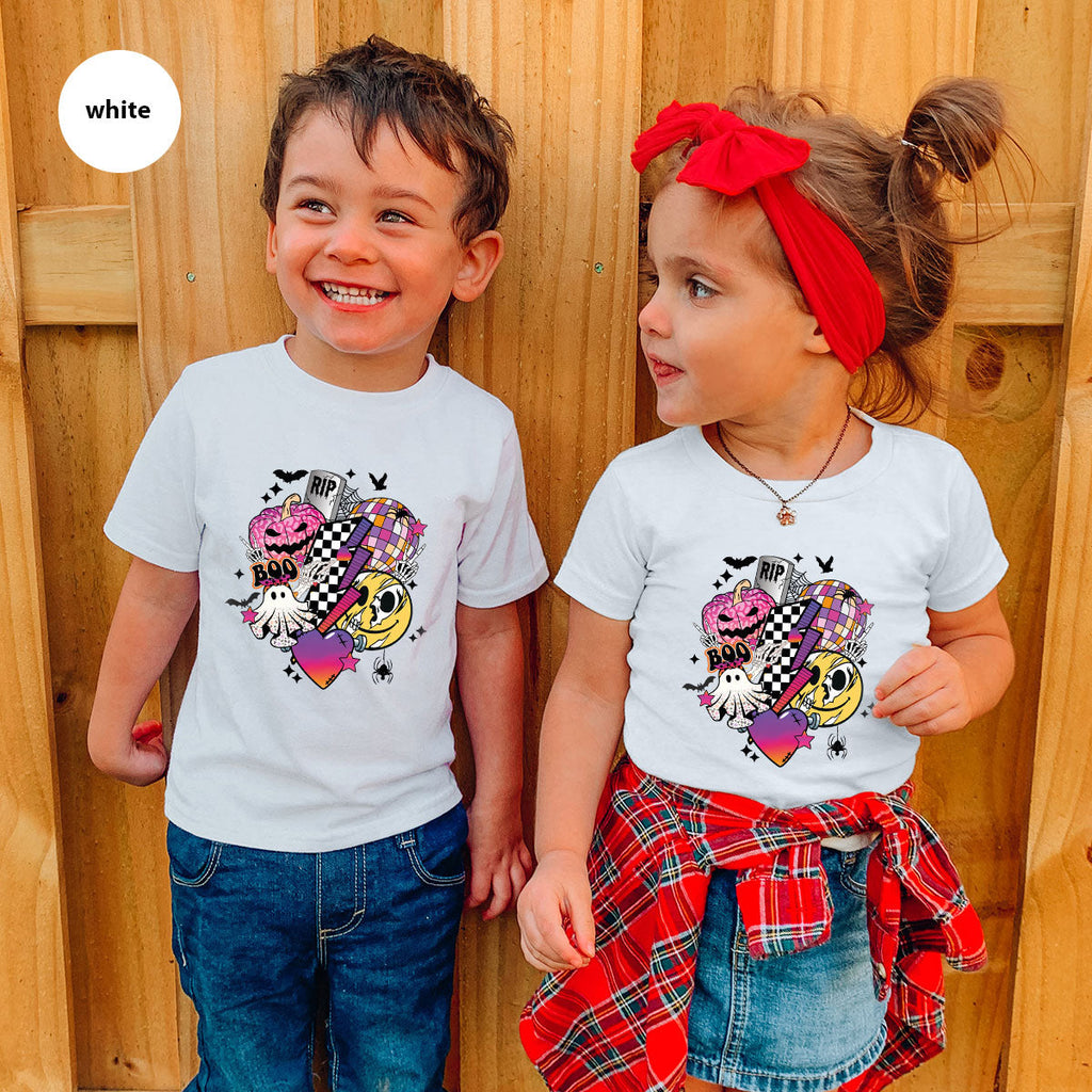 Retro Halloween Shirt, Spooky Pumpkin Cool Checkered Outfit product image 157