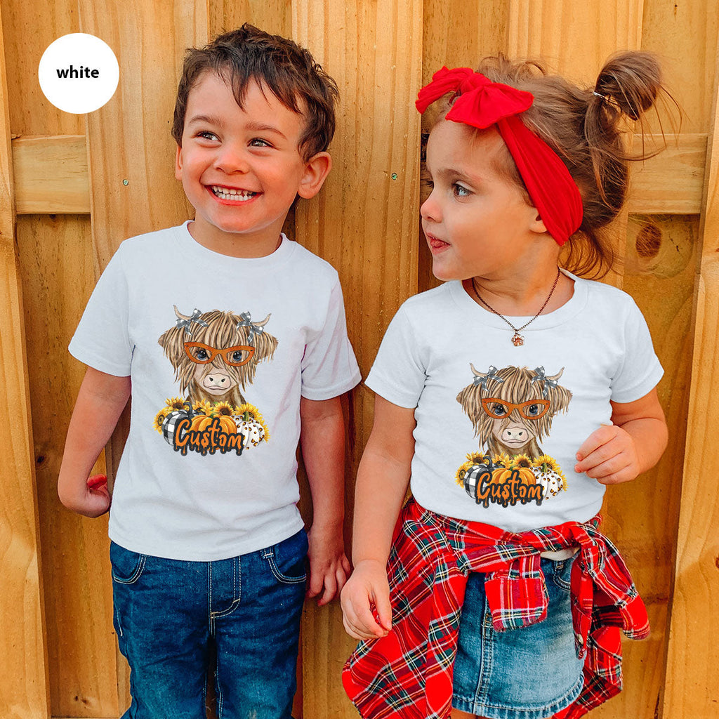 Custom Cow Shirt, Fall Graphic Tees, Personalized Farmer product image 157