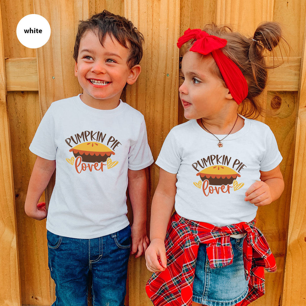 Kids Thanksgiving Shirts, Pumpkin Pie Graphic Tees, Gift product image 128