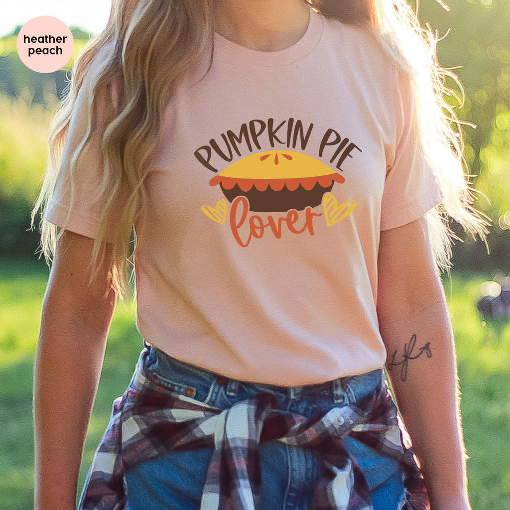 Kids Thanksgiving Shirts, Pumpkin Pie Graphic Tees, Gift product image 133