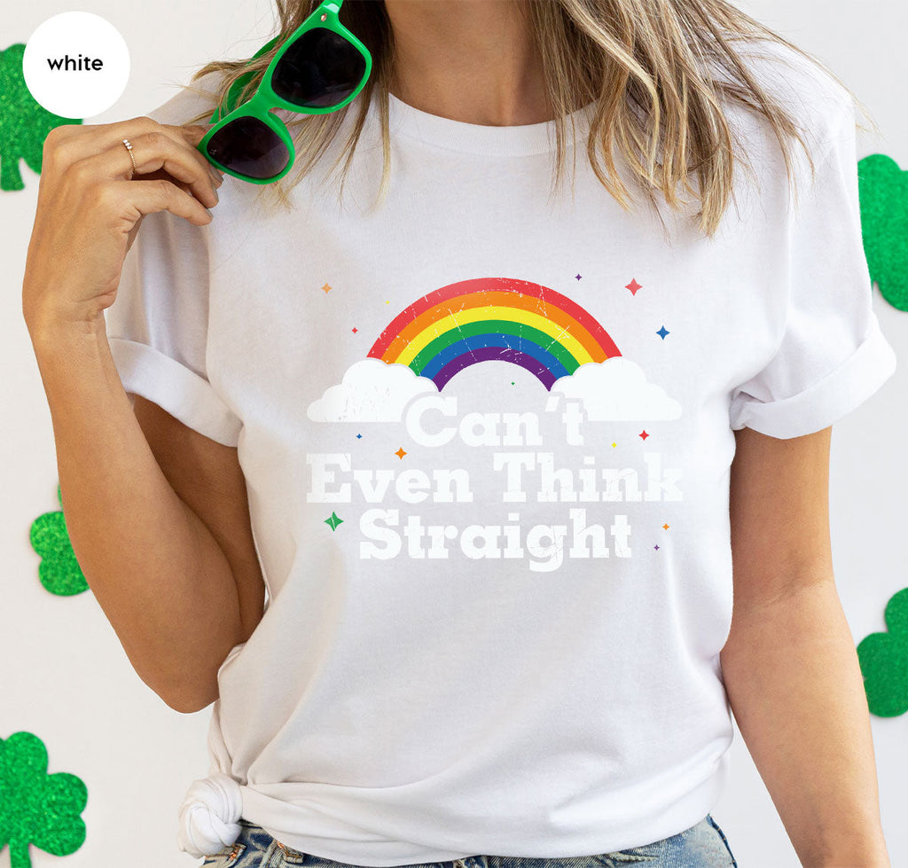 Can I Even Think Straight Shirt, Rainbow T-Shirt, LGBT product image 115