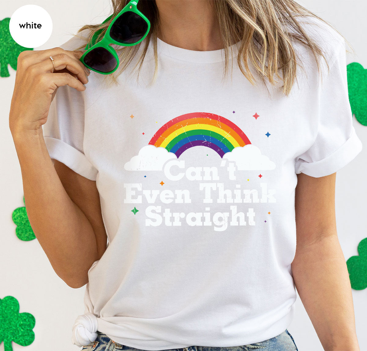 Can I Even Think Straight Shirt, Rainbow T-Shirt, LGBT product image 115