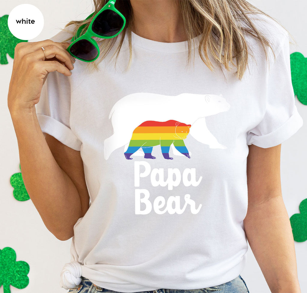 Papa Bear Shirt, T-Shirt, LGBT Rainbow Tee product image 111