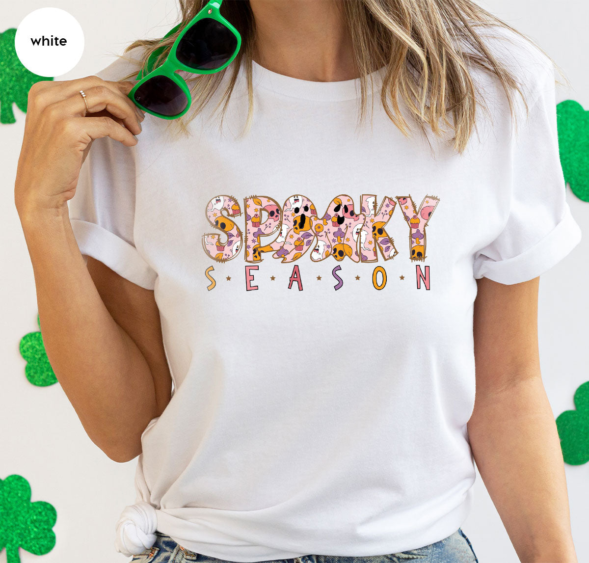 Ghost Graphic Tees, Cute Kid Halloween Shirt, Spooky product image 5