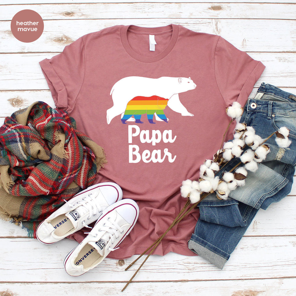Papa Bear Shirt, T-Shirt, LGBT Rainbow Tee product image 101
