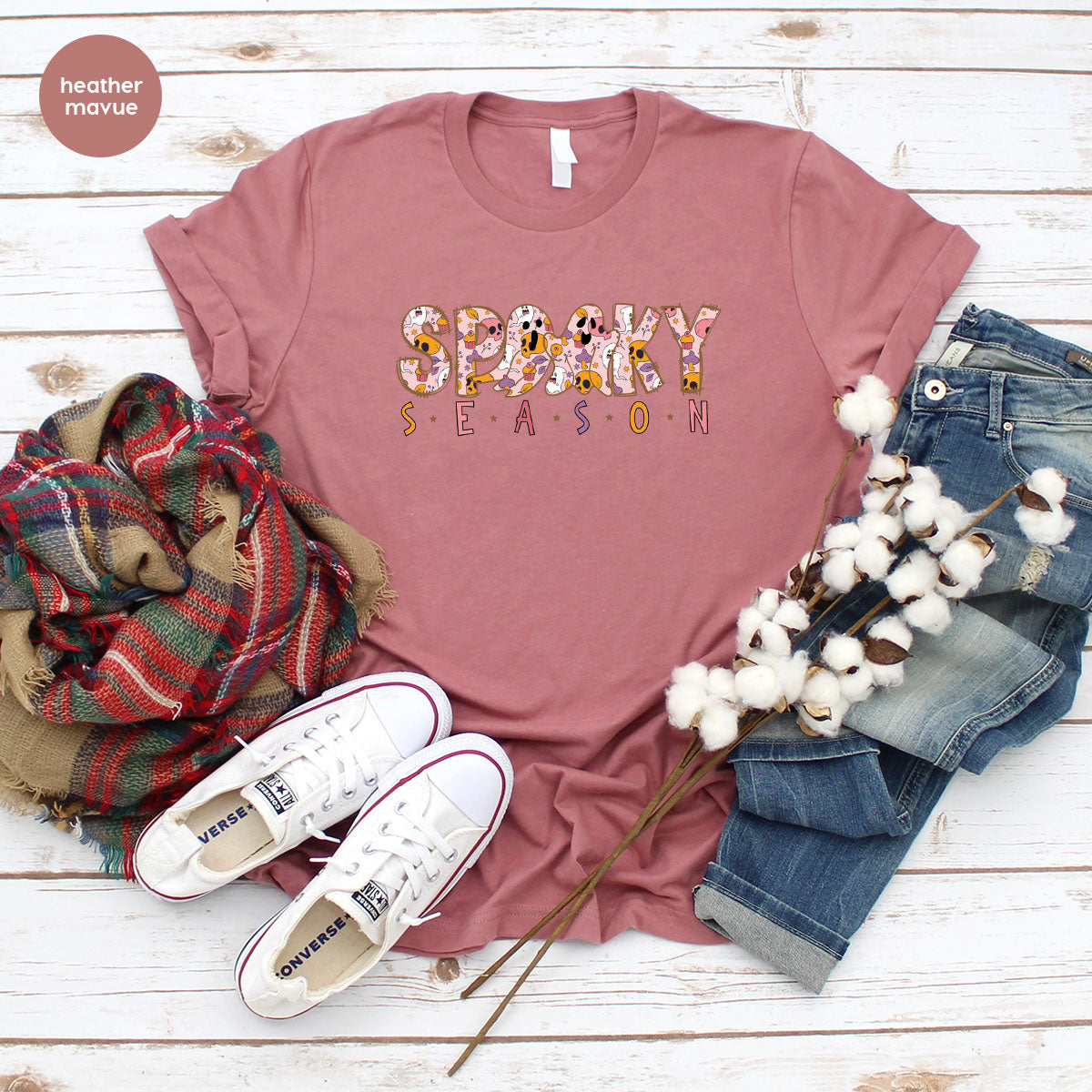 Ghost Graphic Tees, Cute Kid Halloween Shirt, Spooky product image 173