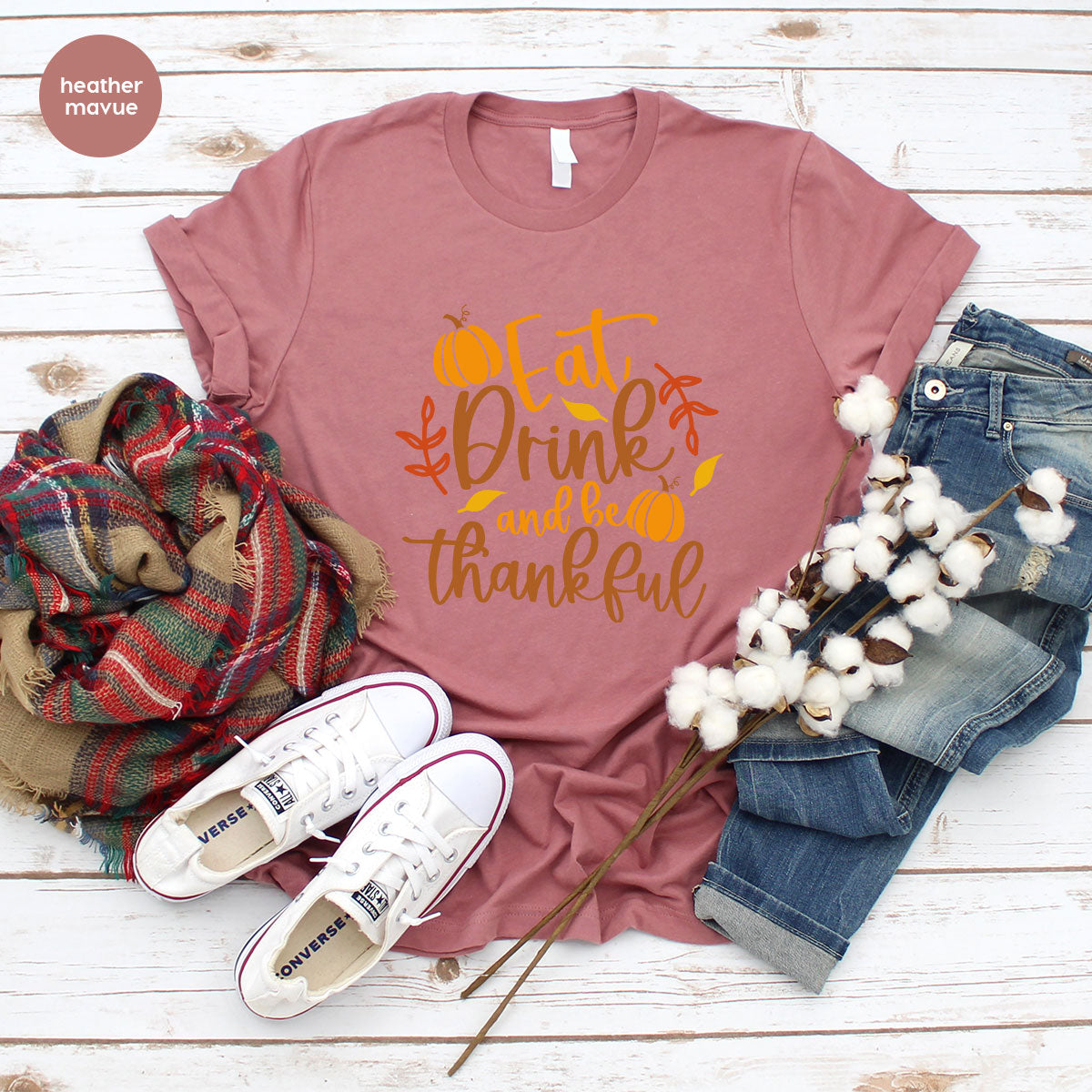 Cute Pumpkin T-Shirt, Fall Graphic Tees, Thankful Gifts product image 142