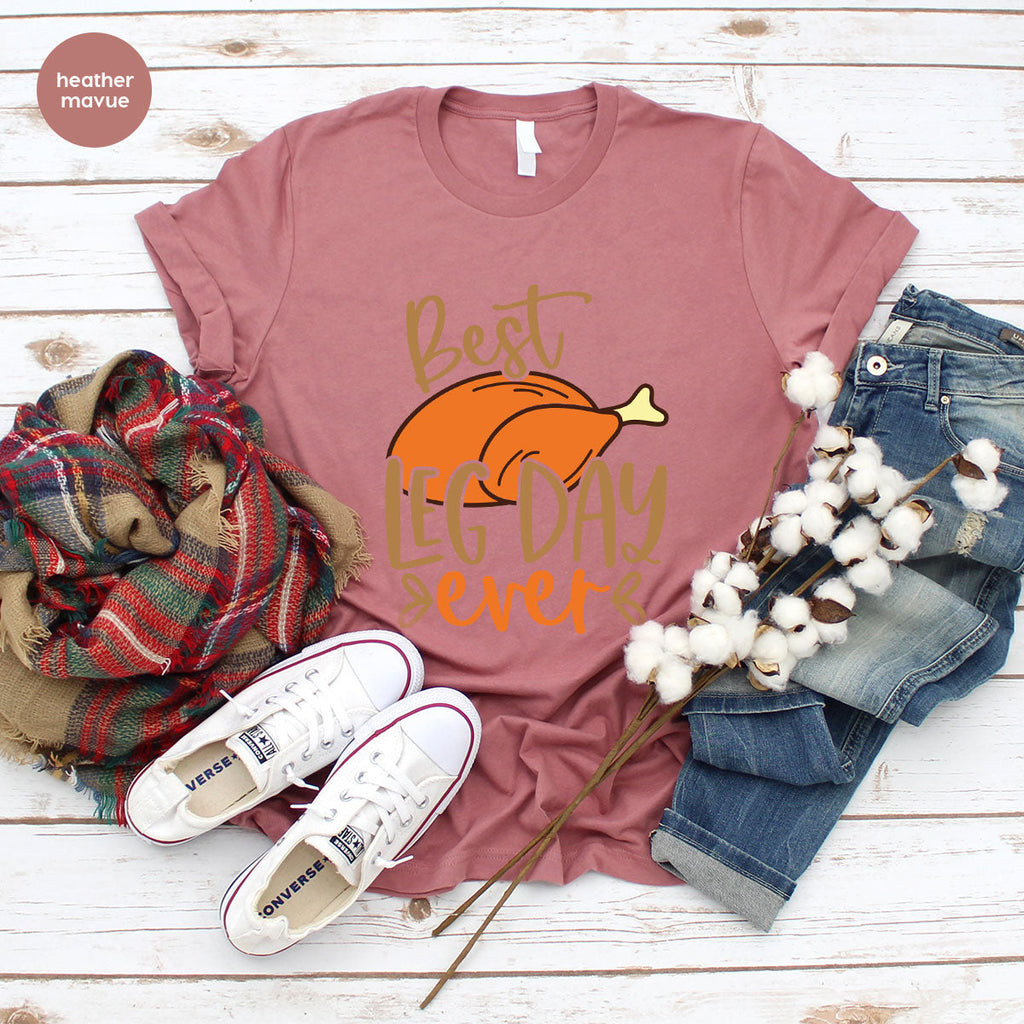 Funny Thanksgiving Shirts, Turkey Graphic Tees, Fall product image 117