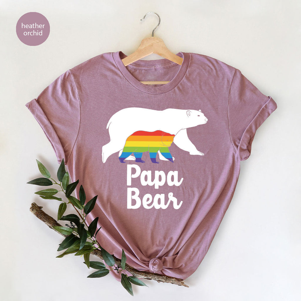 Papa Bear Shirt, T-Shirt, LGBT Rainbow Tee product image 105