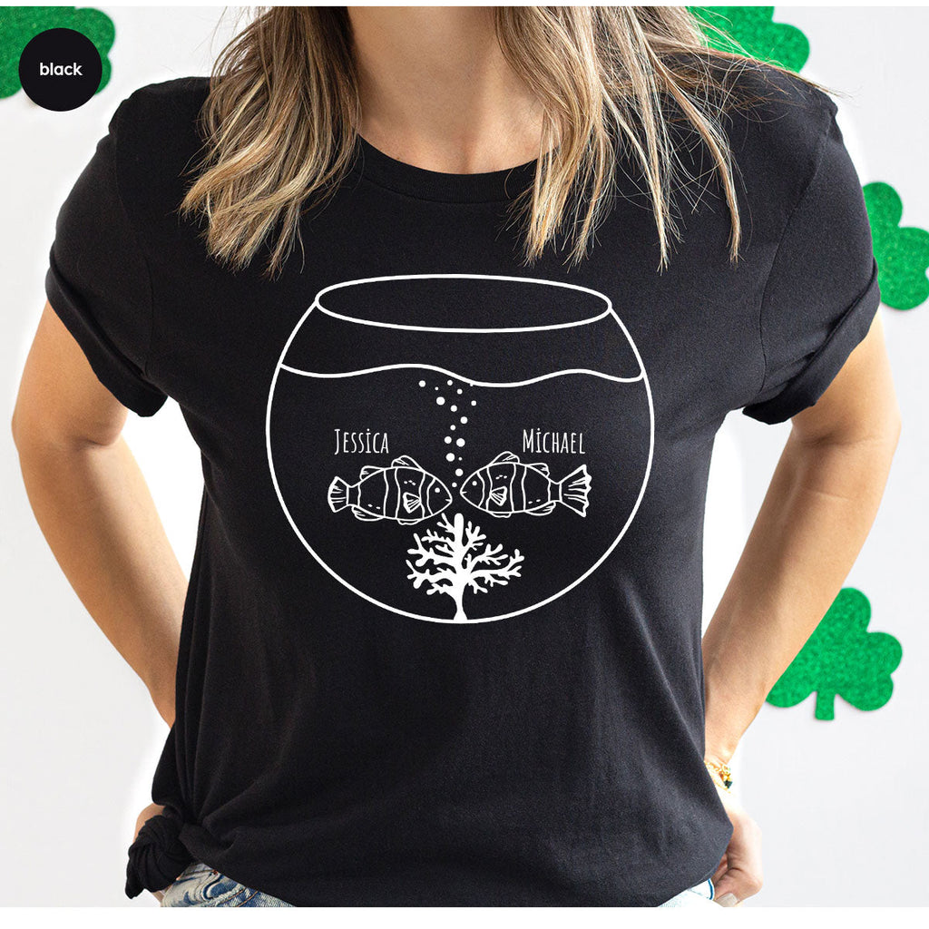 Fish Couple Shirt, Custom Name on T-Shirt, Gift for Couples product image 85