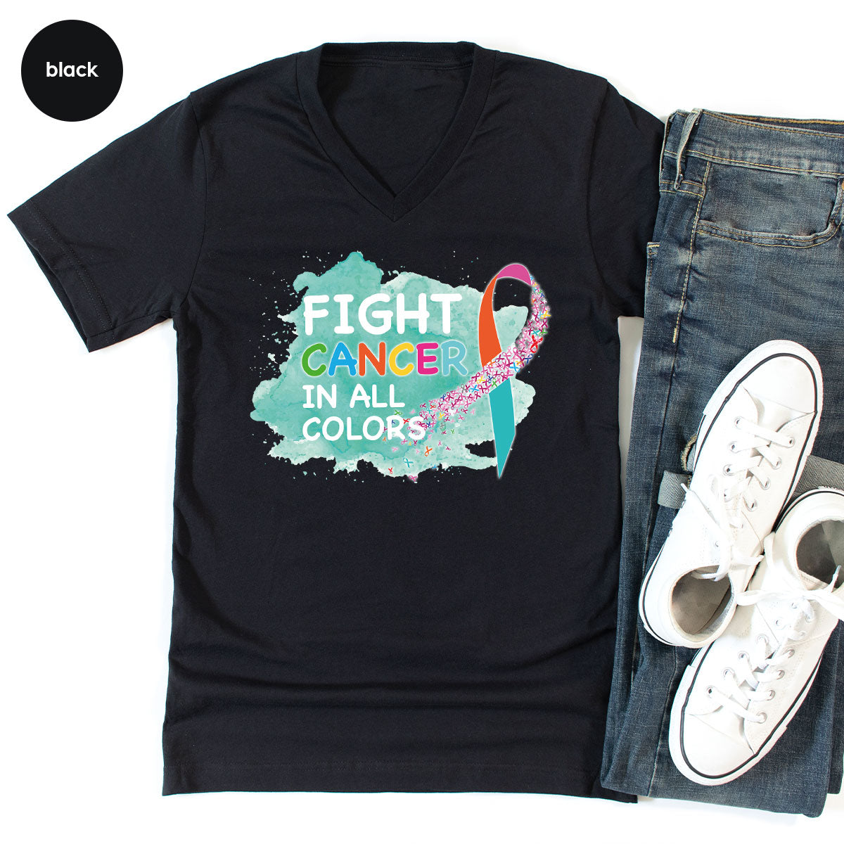 Fight Against Cancer Shirt, Warrior T-Shirt, With All Colors product image 78
