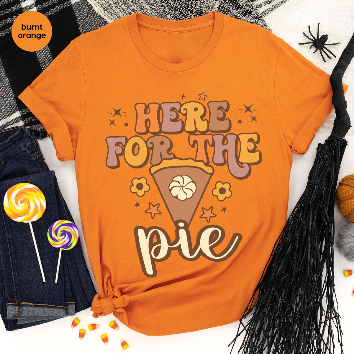 Here For The Pie Shirt, Funny Halloween Cute Hoodie and product image 71