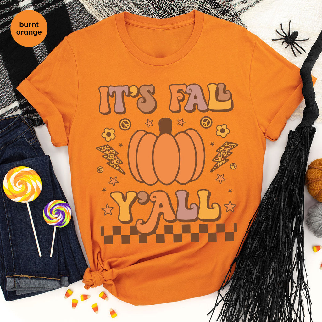 Halloween Fall Shirt, It's Y'Fall T-Shirt, Hoodie, Long product image 67