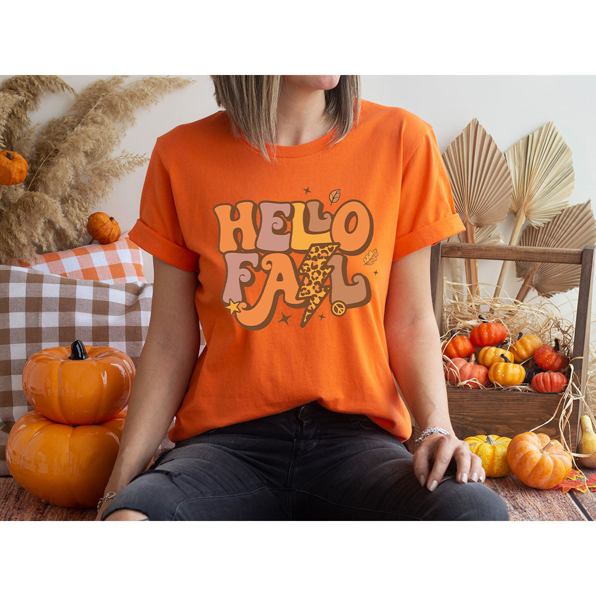 Hello Fall Shirt, Halloween T-Shirt, 2022 Hoodie, Long product image 72