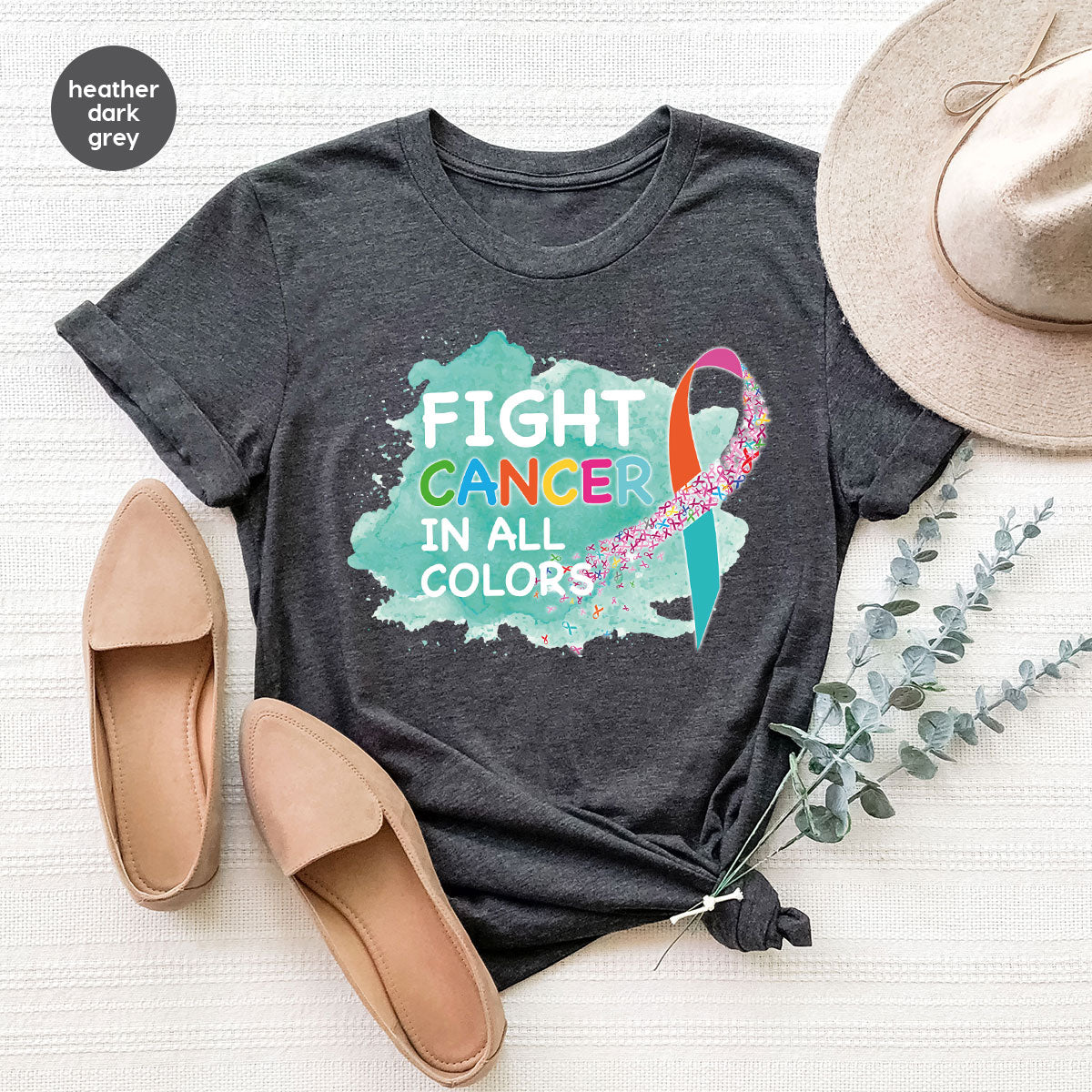 Fight Against Cancer Shirt, Warrior T-Shirt, With All Colors product image 80