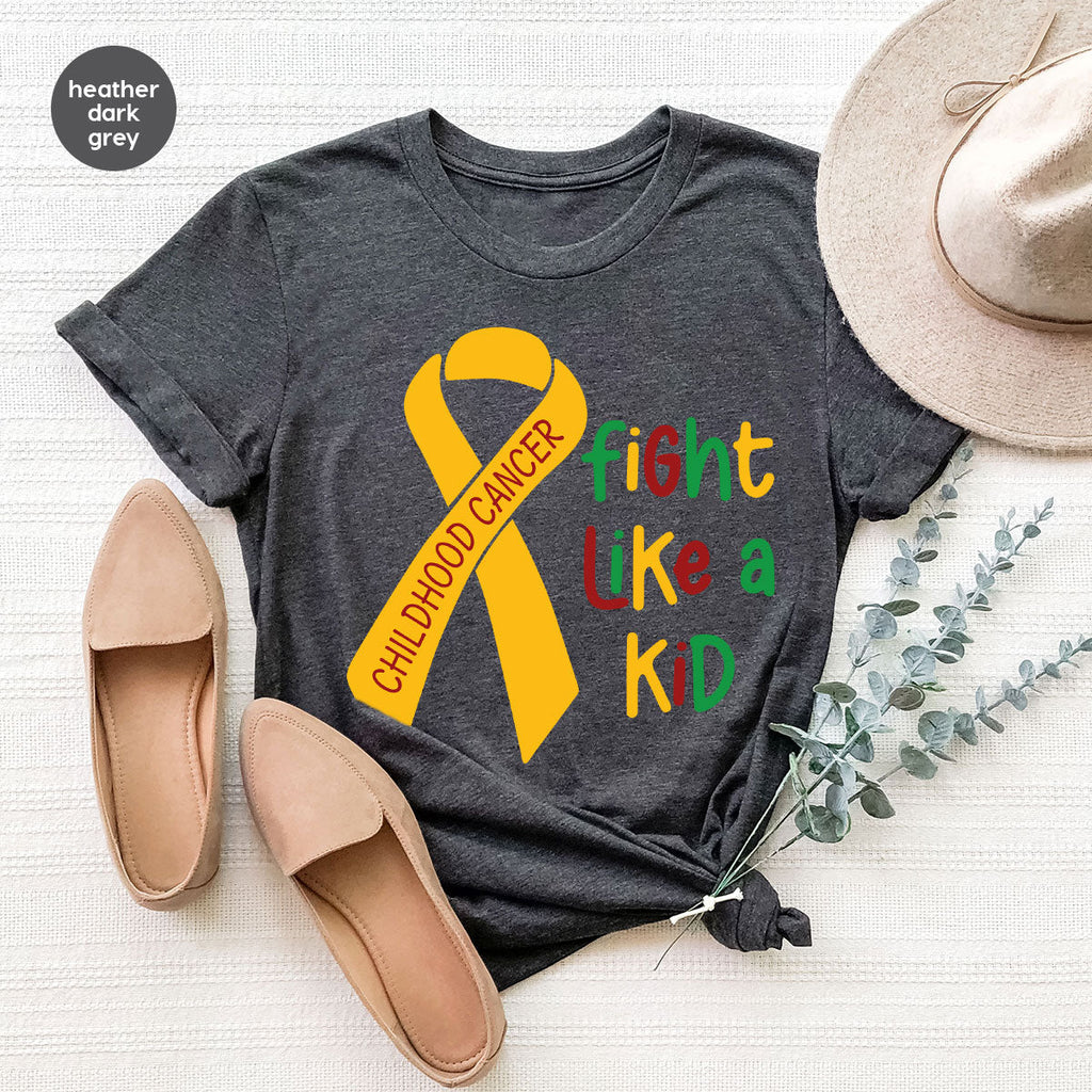 Fighting Like A Kid Shirt, Cancer Fight Childhood Canver product image 75