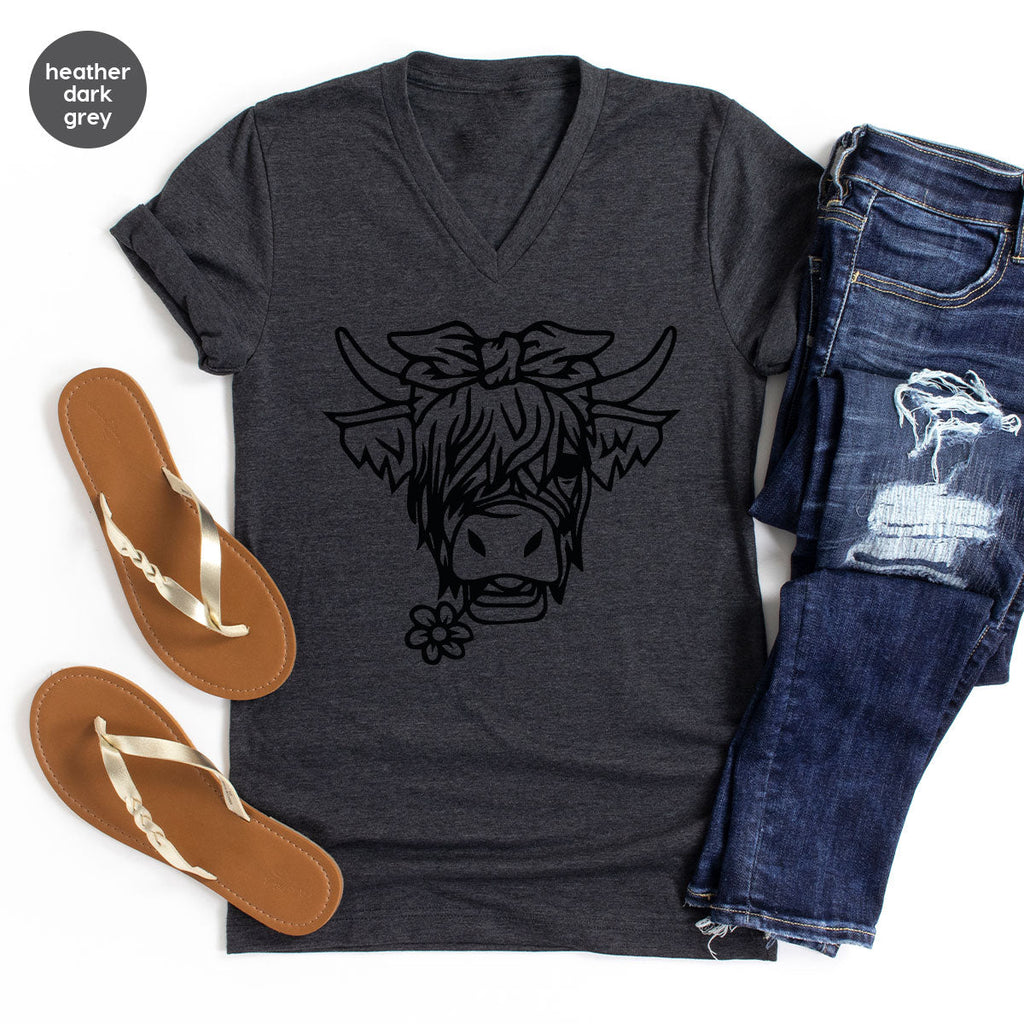 Cool Bull Shirt, With Flower T-Shirt, Funny product image 44
