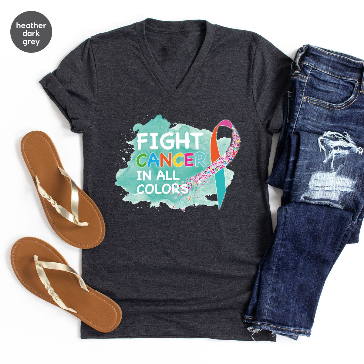 Fight Against Cancer Shirt, Warrior T-Shirt, With All Colors product image 81