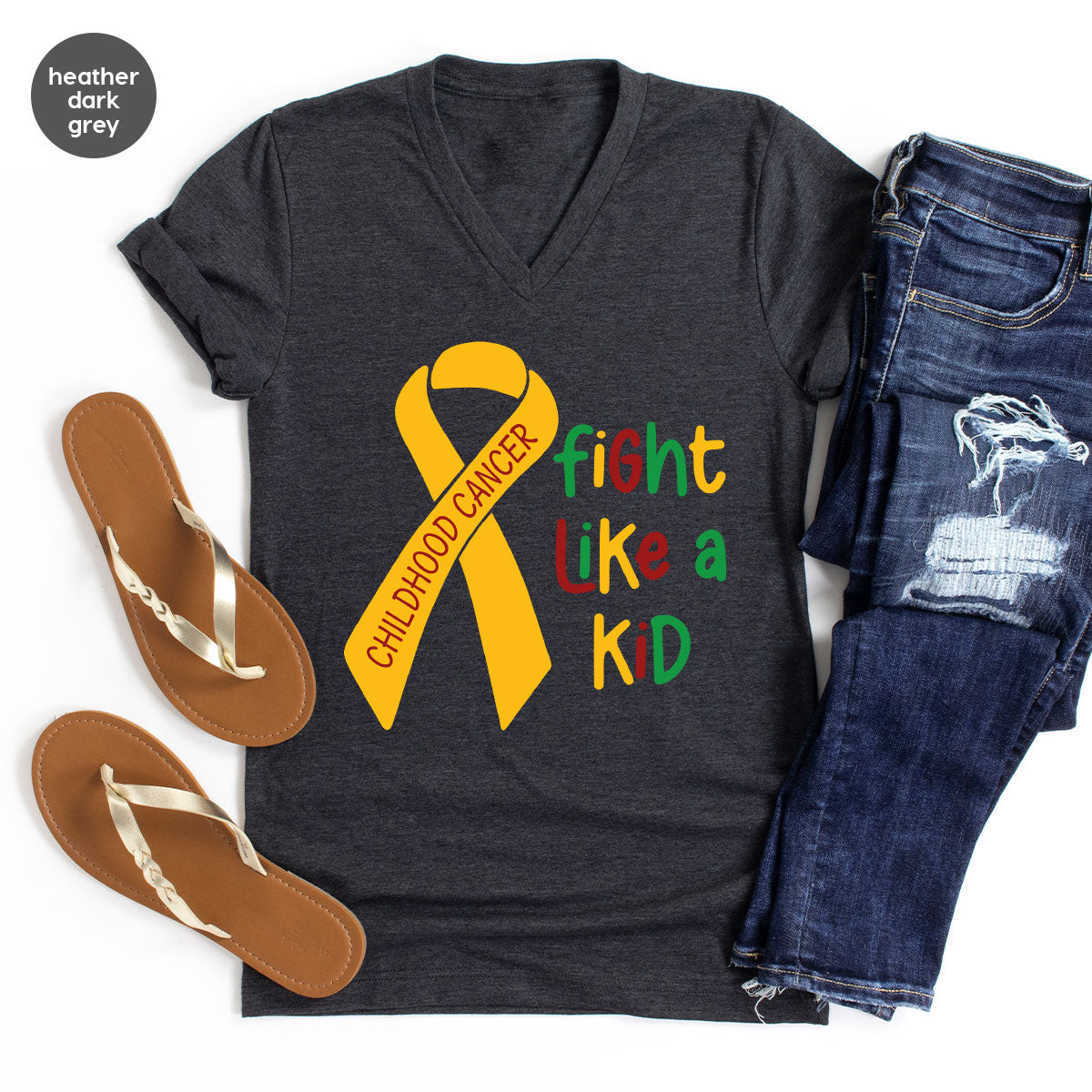 Fighting Like A Kid Shirt, Cancer Fight Childhood Canver product image 76