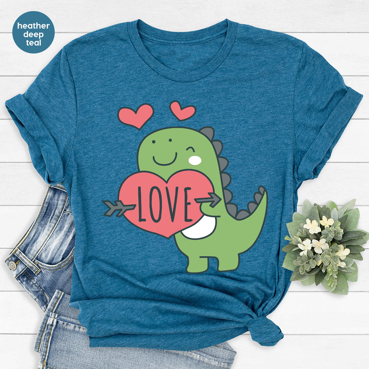Love Shirt, Lovely Dinosaur Valentine's Day Special For product image 79