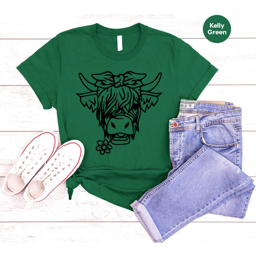 Cool Bull Shirt, With Flower T-Shirt, Funny product image 48