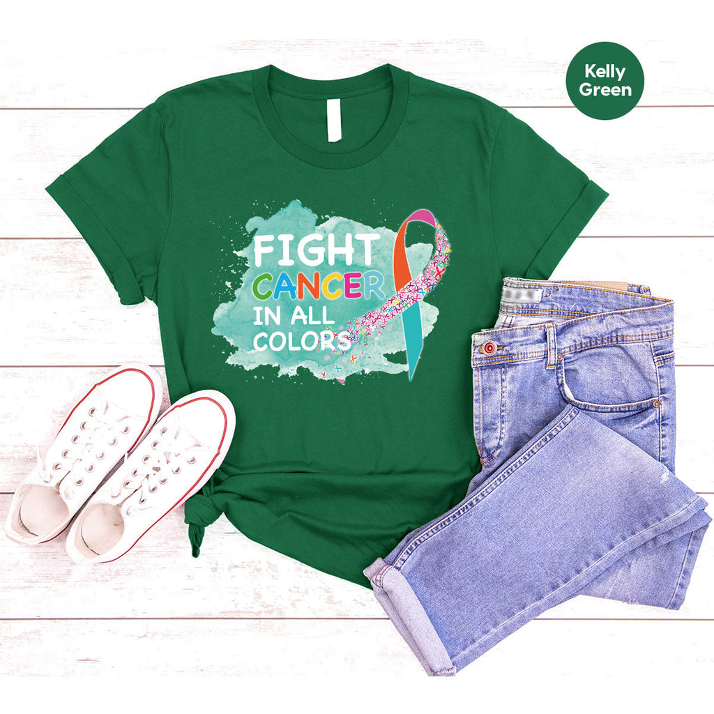 Fight Against Cancer Shirt, Warrior T-Shirt, With All Colors product image 85