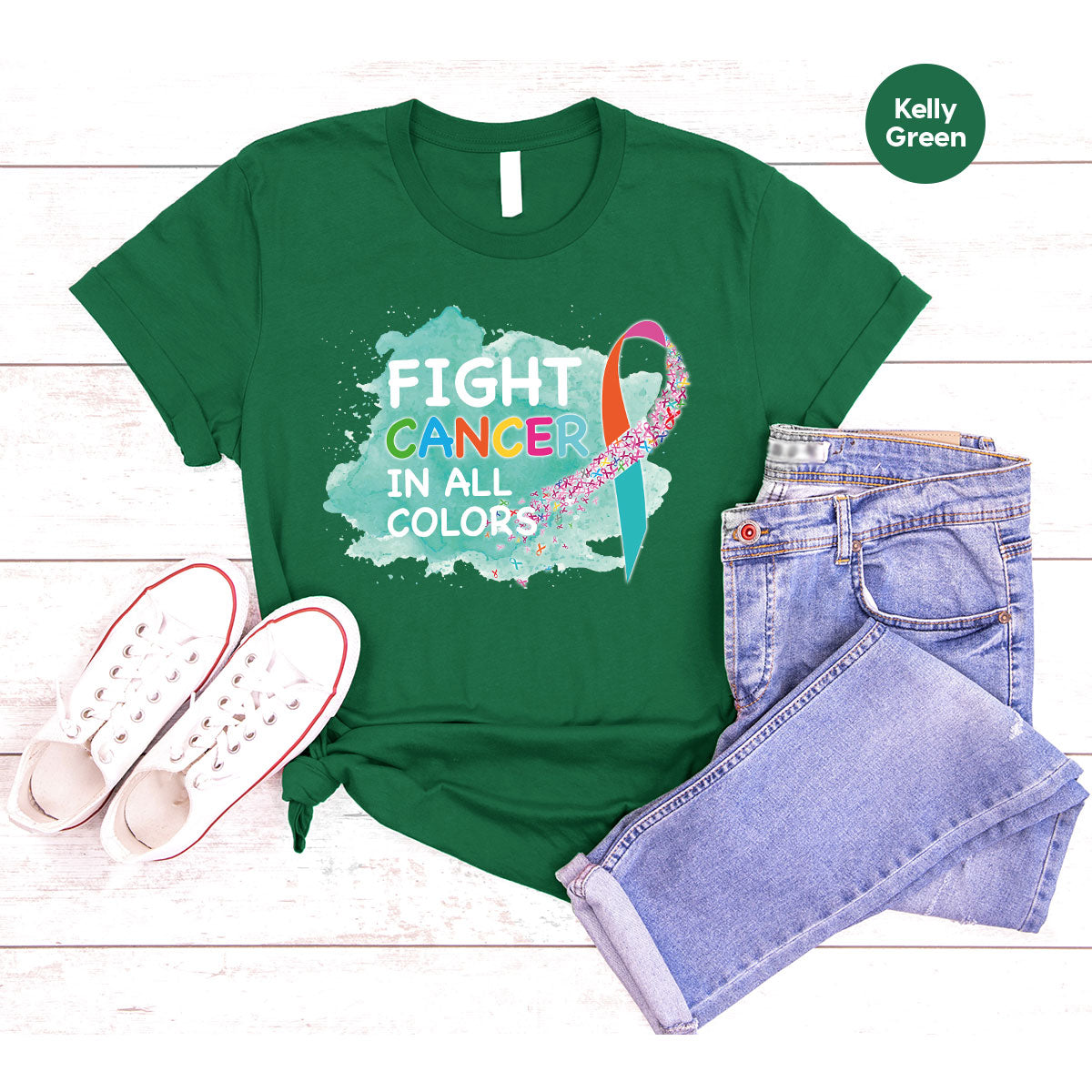 Fight Against Cancer Shirt, Warrior T-Shirt, With All Colors product image 85