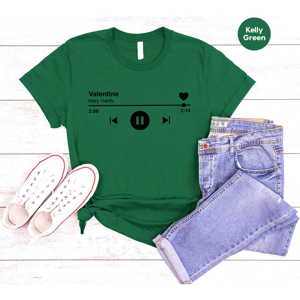 Valentine's Day Shirt, Play Music For Playlist T-Shirt product image 64