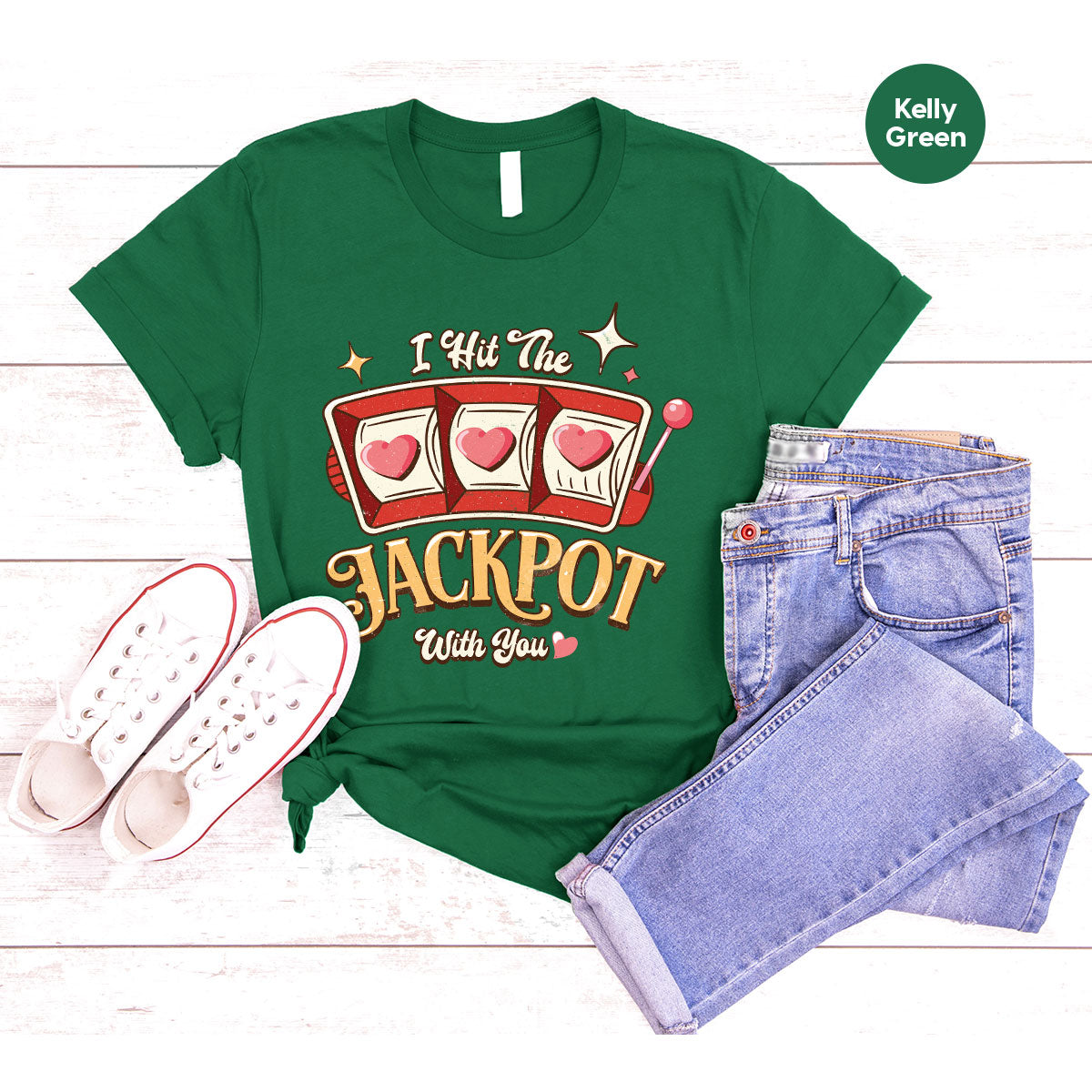I Hit The Jackpot With You Shirt, Romantic Valentine's Day product image 97