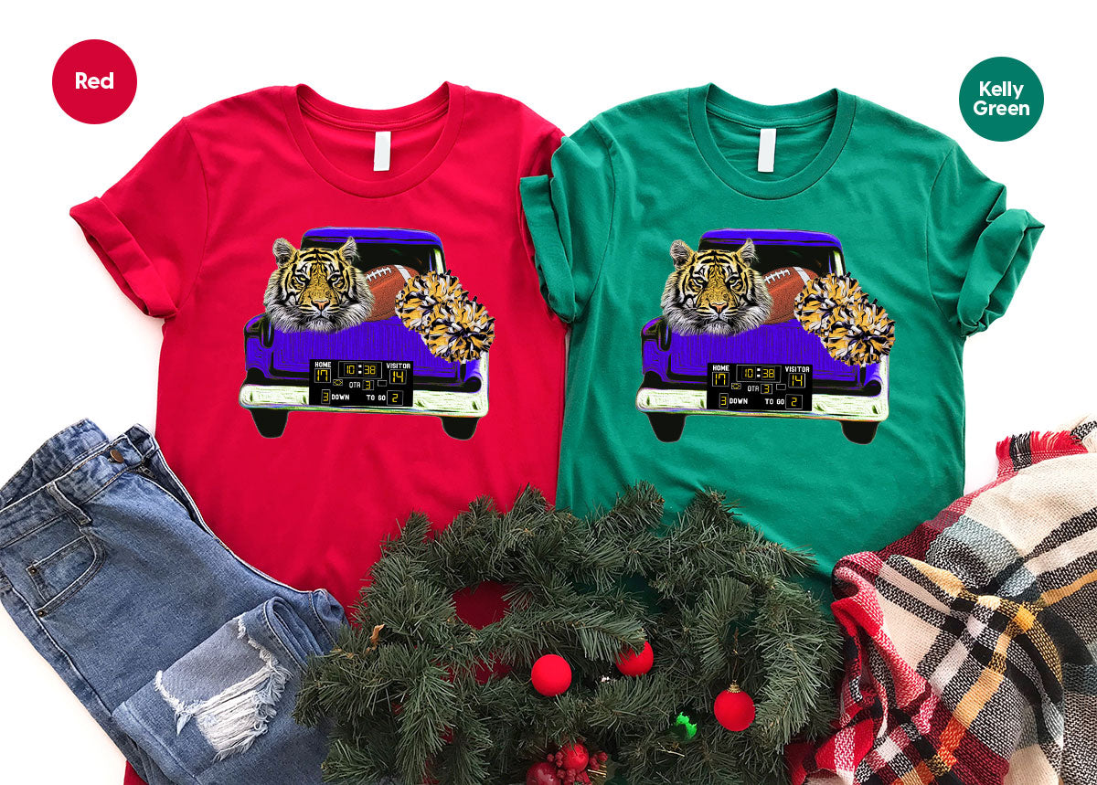 Football Truck Shirt, Tiger Graphic Tees, Mom TShirt, Gifts product image 155