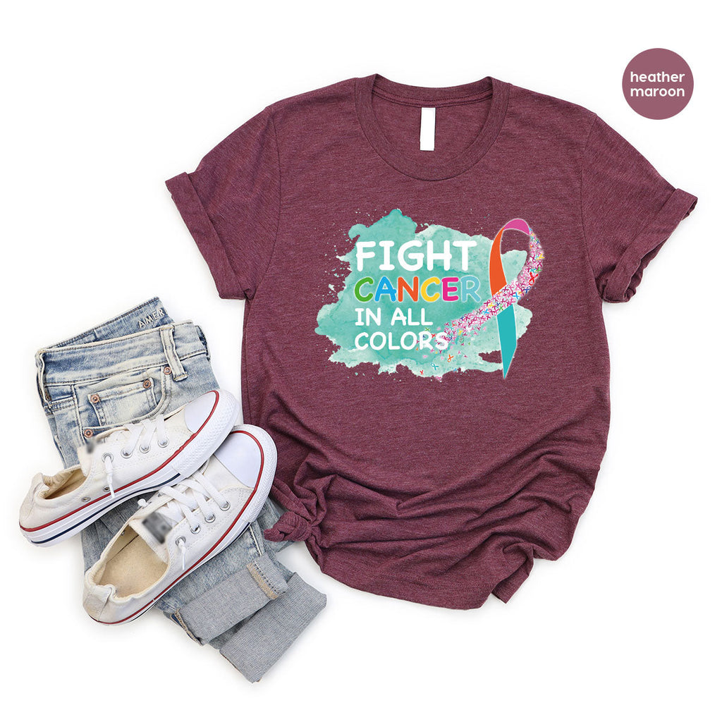 Fight Against Cancer Shirt, Warrior T-Shirt, With All Colors product image 86