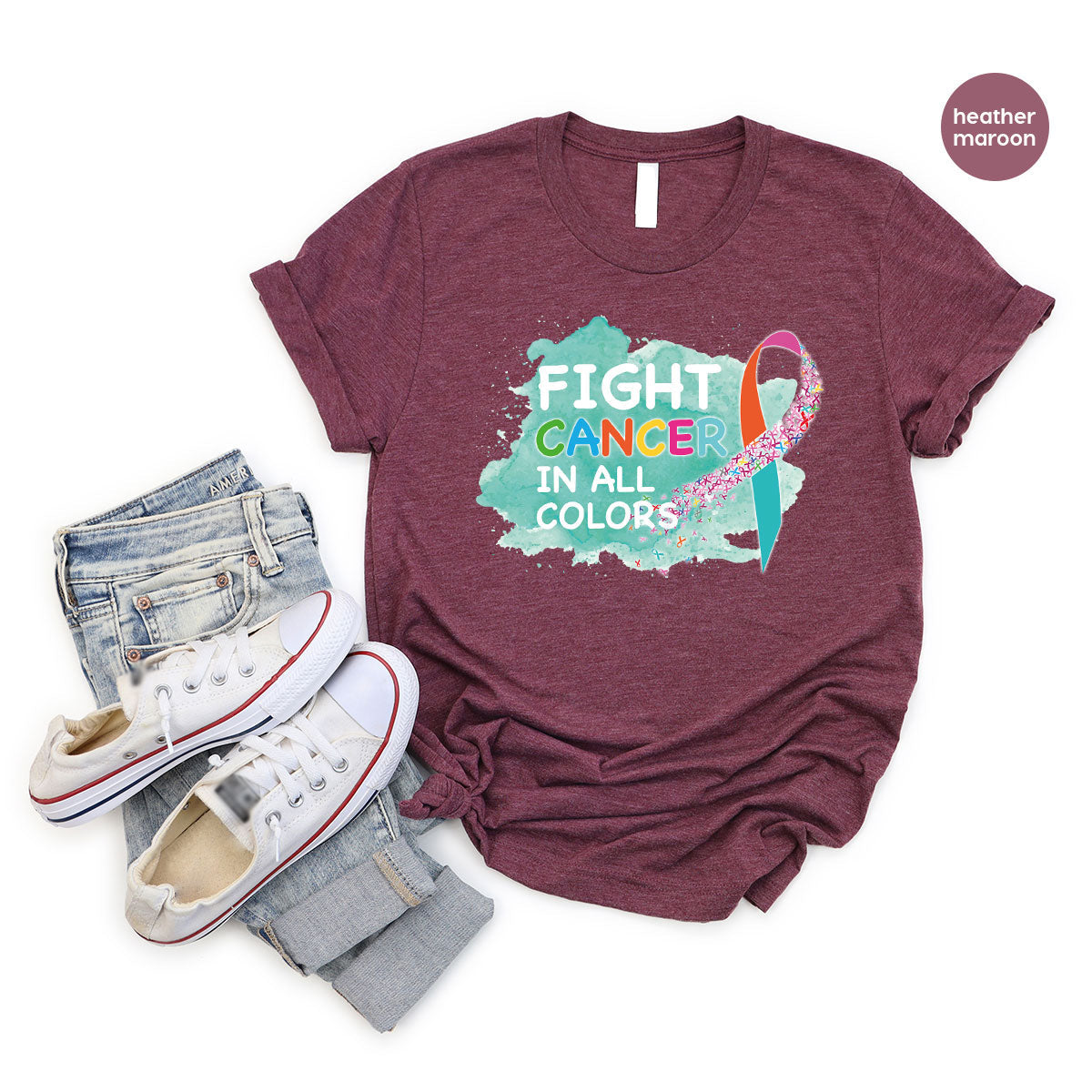 Fight Against Cancer Shirt, Warrior T-Shirt, With All Colors product image 86
