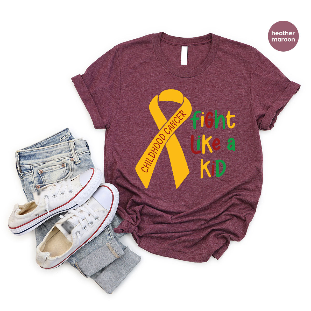 Fighting Like A Kid Shirt, Cancer Fight Childhood Canver product image 81
