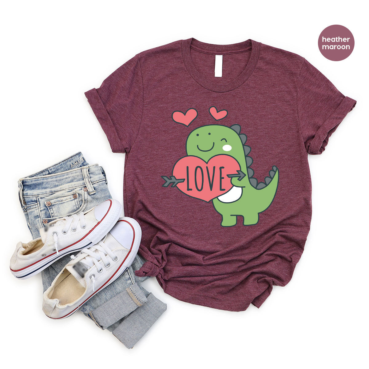Love Shirt, Lovely Dinosaur Valentine's Day Special For product image 83