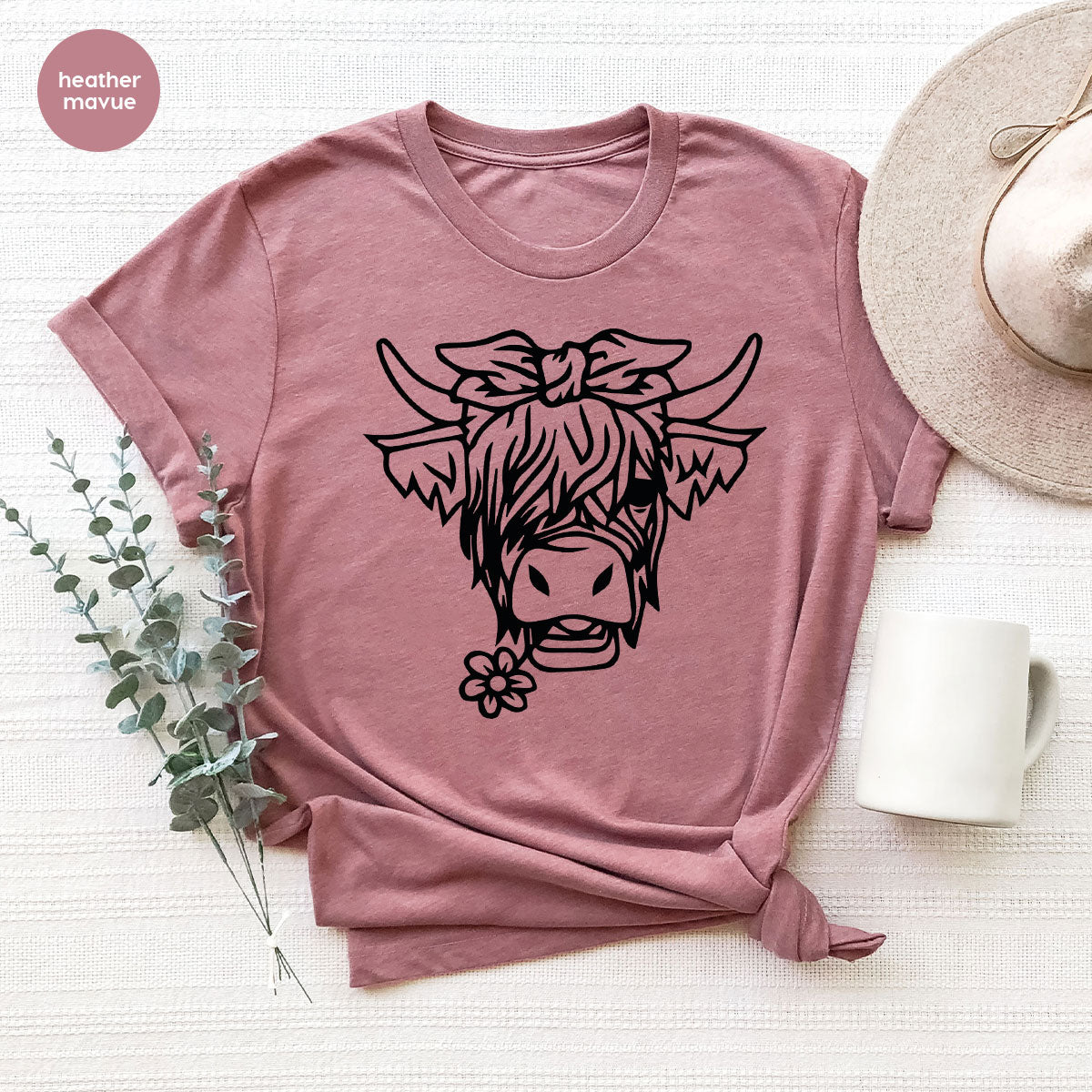 Cool Bull Shirt, With Flower T-Shirt, Funny product image 50