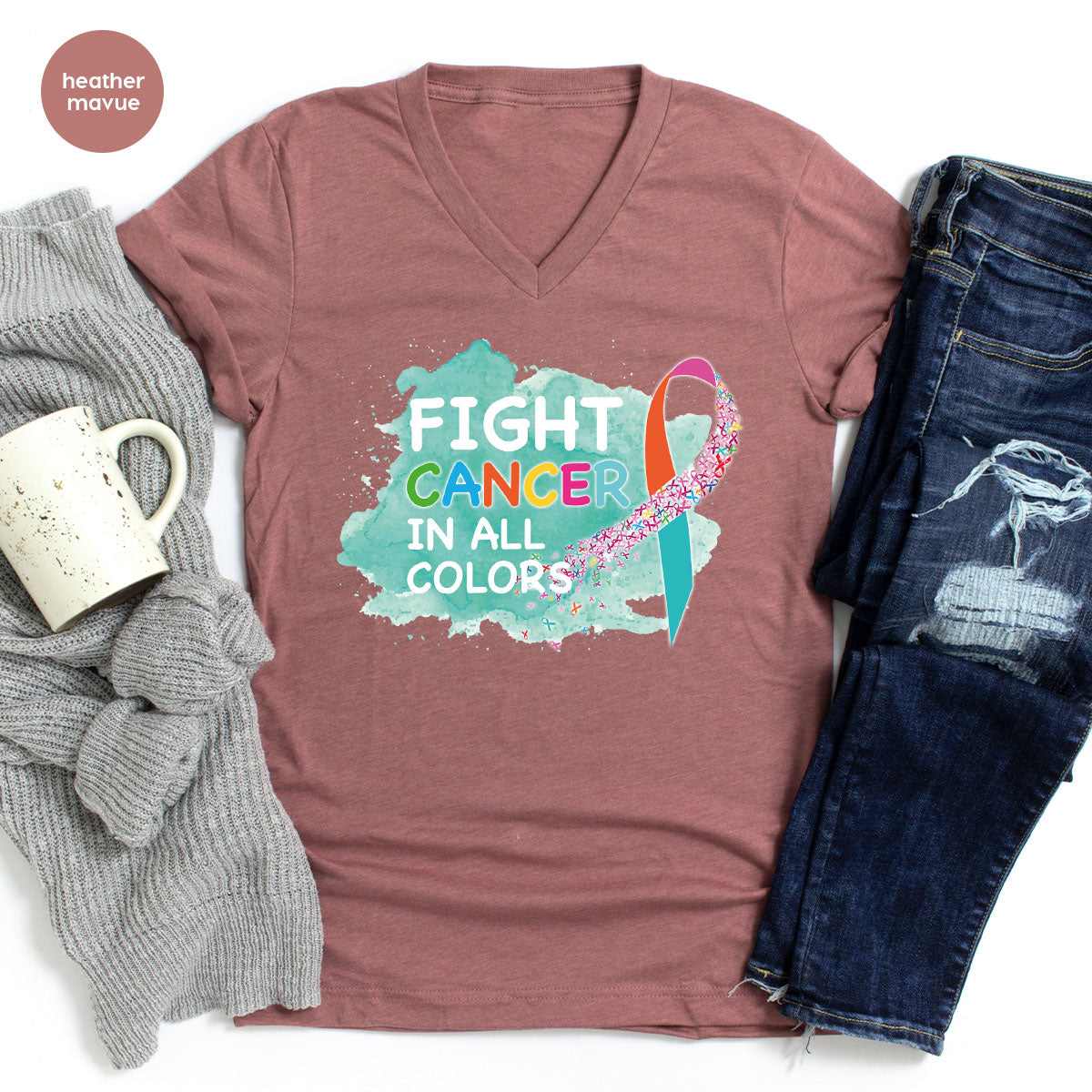 Fight Against Cancer Shirt, Warrior T-Shirt, With All Colors product image 88