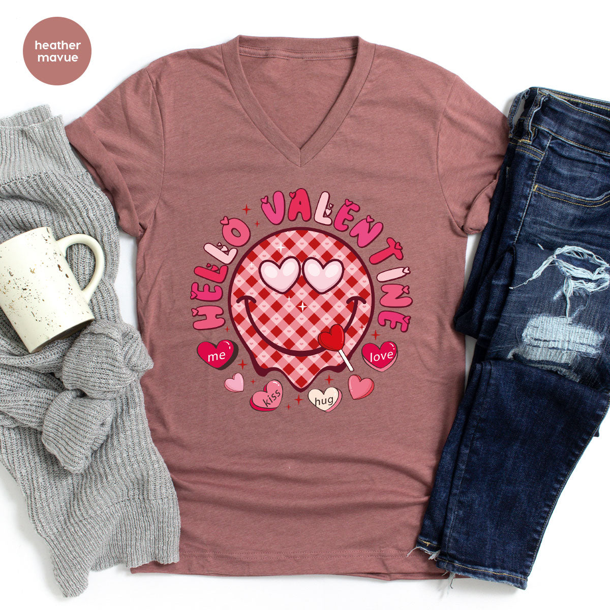 Hello Valentine Shirt, Valentine's Day Love Gift for My product image 85