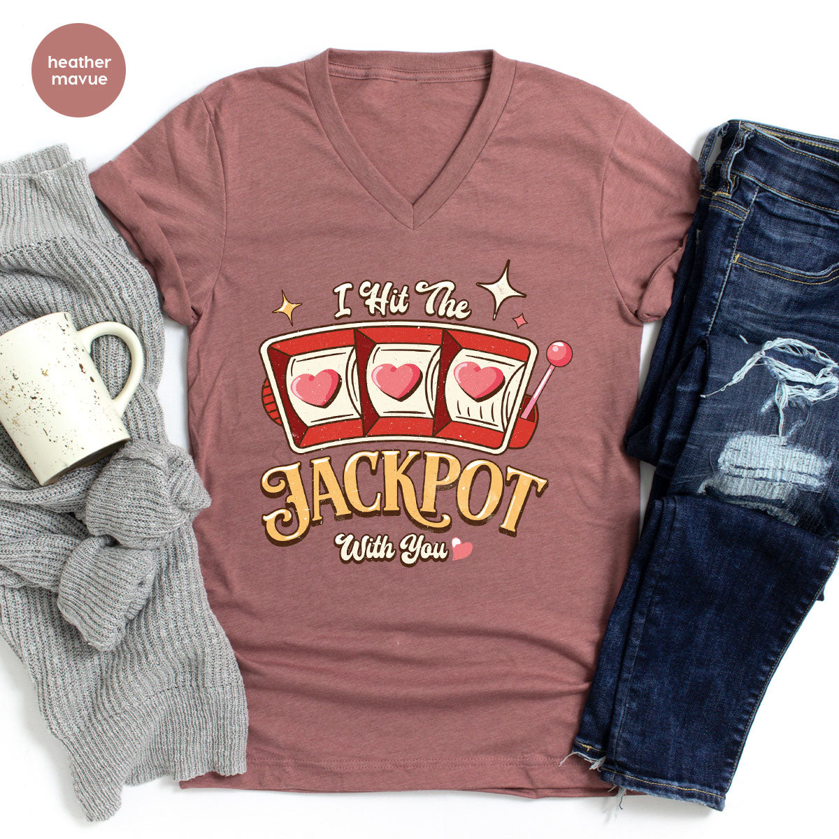 I Hit The Jackpot With You Shirt, Romantic Valentine's Day product image 101