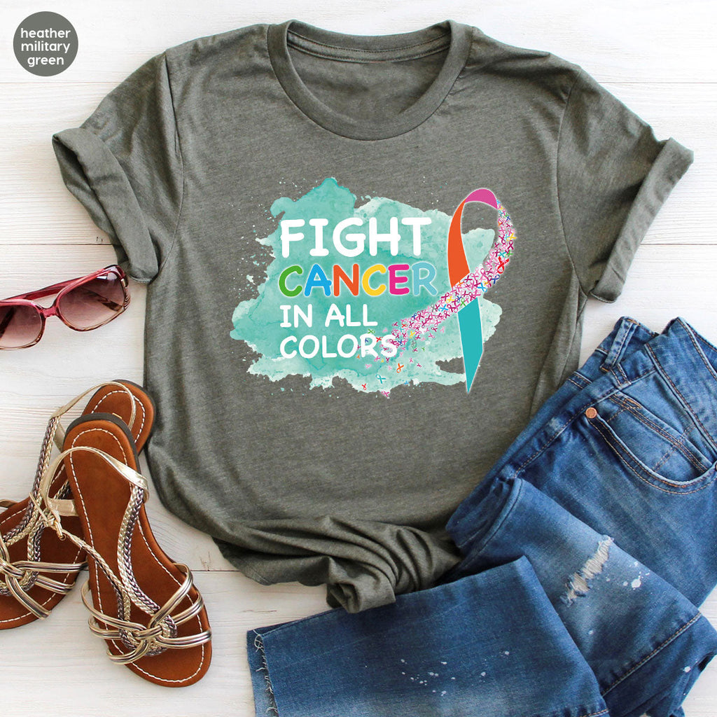 Fight Against Cancer Shirt, Warrior T-Shirt, With All Colors product image 89