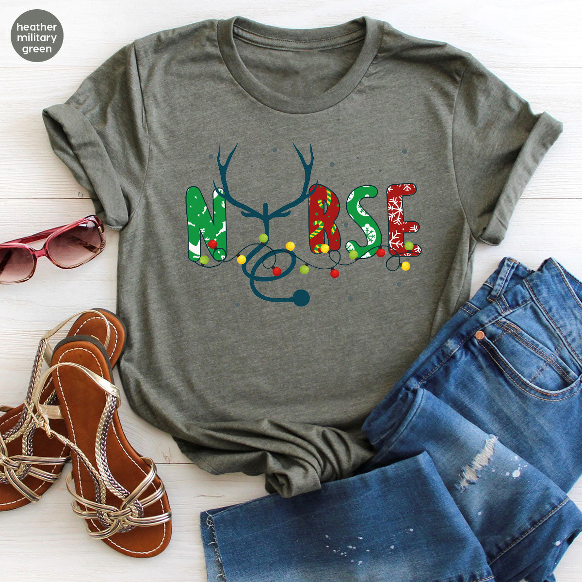 Christmas Nurse Shirt, Health Employee T-Shirt, Gift for product image 74