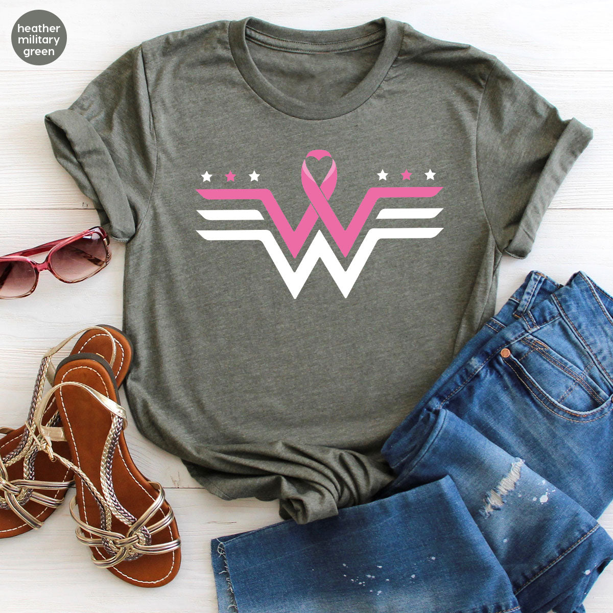Breeast Cancer Month October Shirt, Gifts for Mom, Breast product image 75
