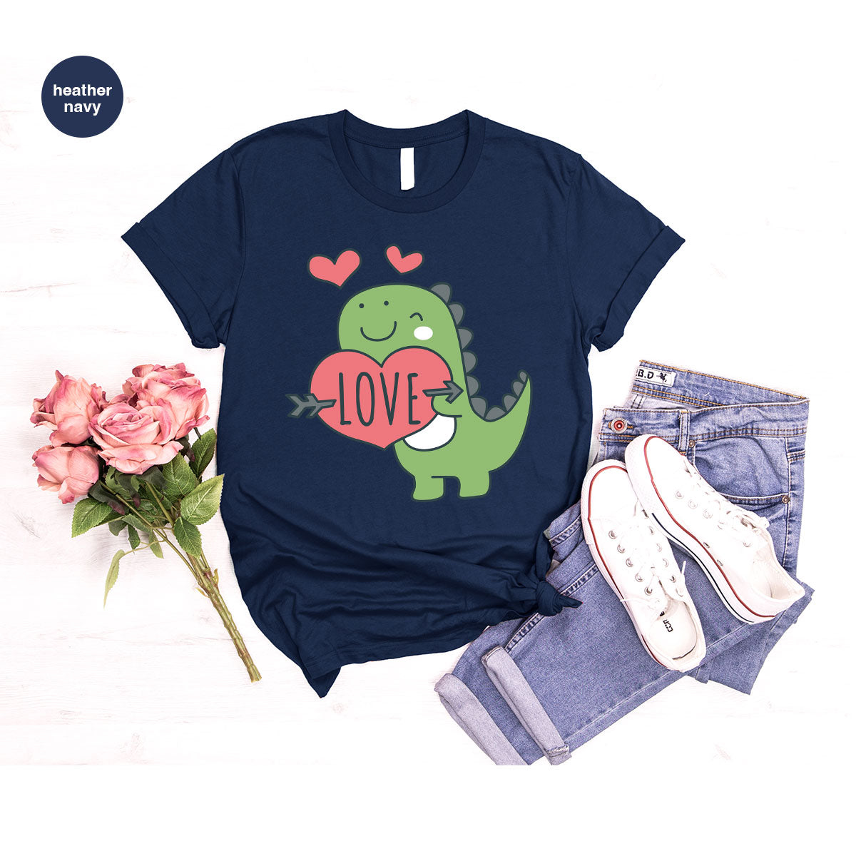 Love Shirt, Lovely Dinosaur Valentine's Day Special For product image 87