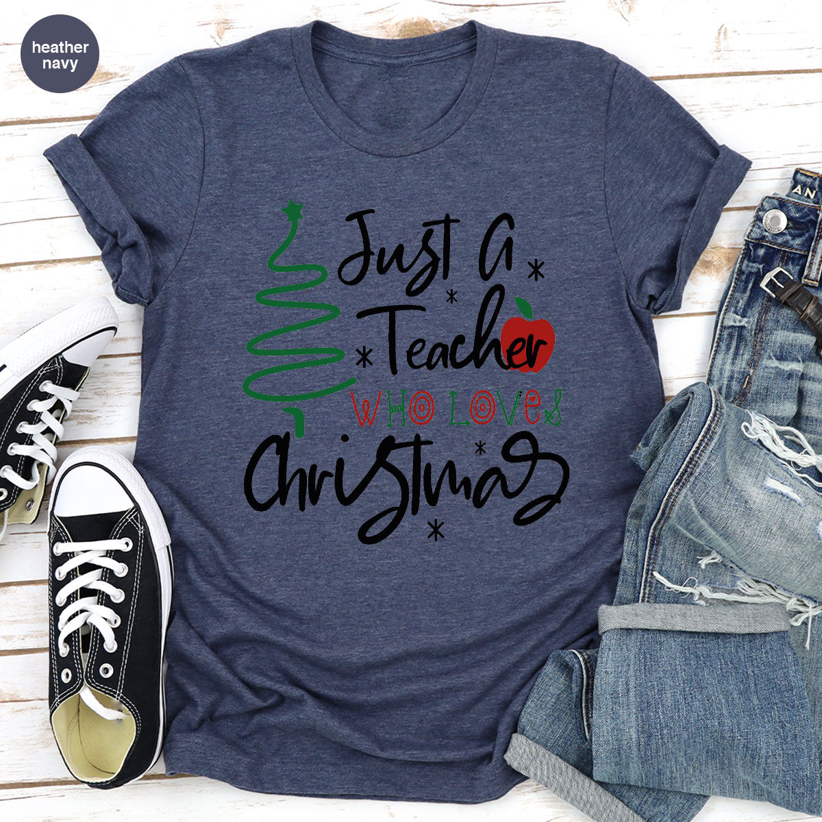 2023 Christmas Love Shirt, Just A Teach Who Loves Tee, Xmas product image 85